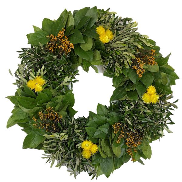 plow & hearth Spring Meadow Wreath 24"