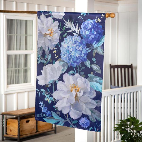 plow & hearth Spring Morning Blooms Suede House Flag