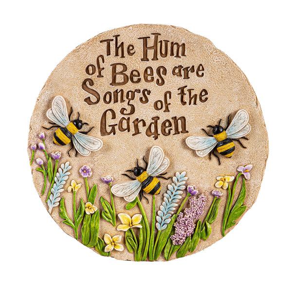 Plow & Hearth Springtime Garden Stone Humming Bees