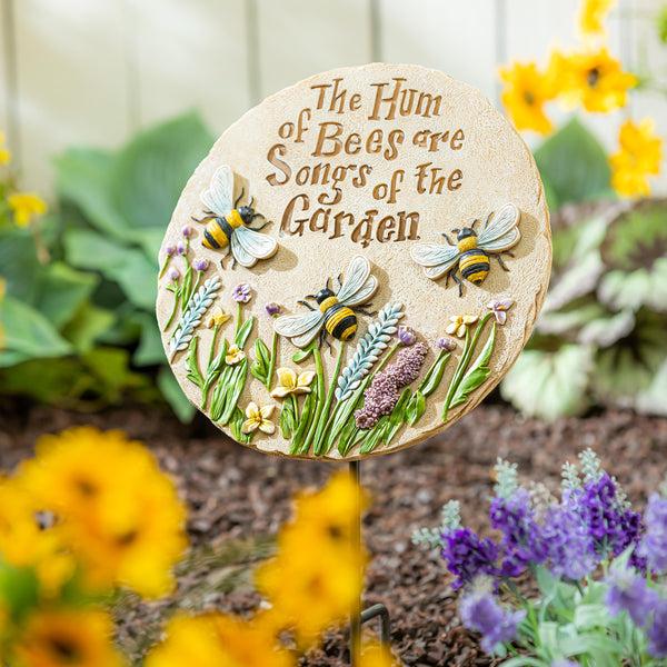 plow & hearth Springtime Garden Stone Humming Bees