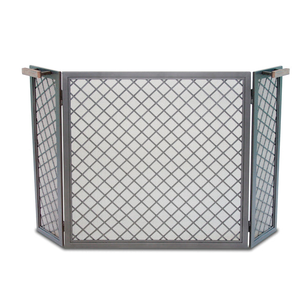 plow & hearth Stanton Tri-Panel Fireplace Screen