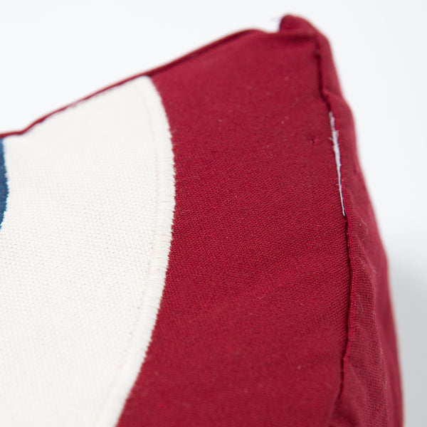 Plow & Hearth Star-Spangled Flag Slice Cotton Pillow