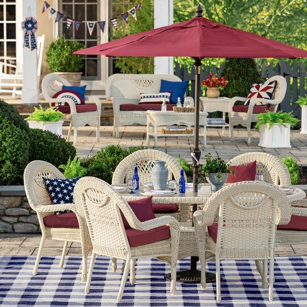 Plow & Hearth Star-Spangled Flag Slice Cotton Pillow