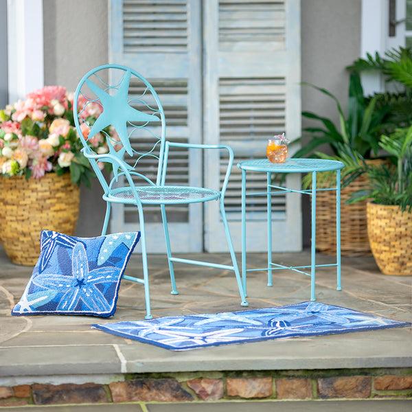 Plow & Hearth Starfish Chair And Side Table Set Of 2