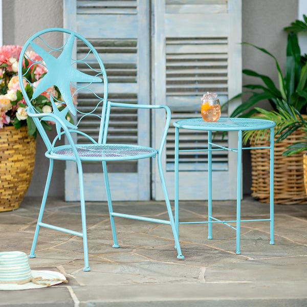 plow & hearth Starfish Chair and Side Table Set of 2