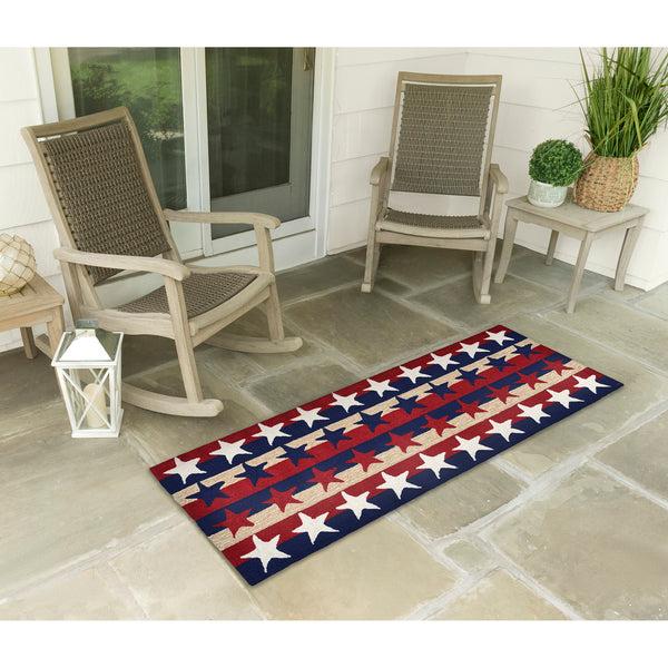 Plow & Hearth Stars & Stripes Indoor/Outdoor Rug