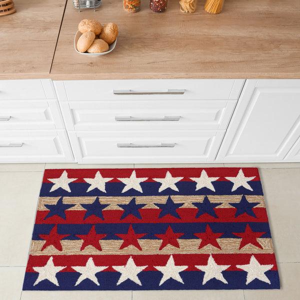 Plow & Hearth Stars & Stripes Indoor/Outdoor Rug