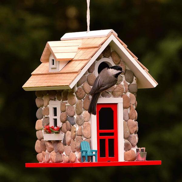 plow & hearth Stone Cottage Birdhouse