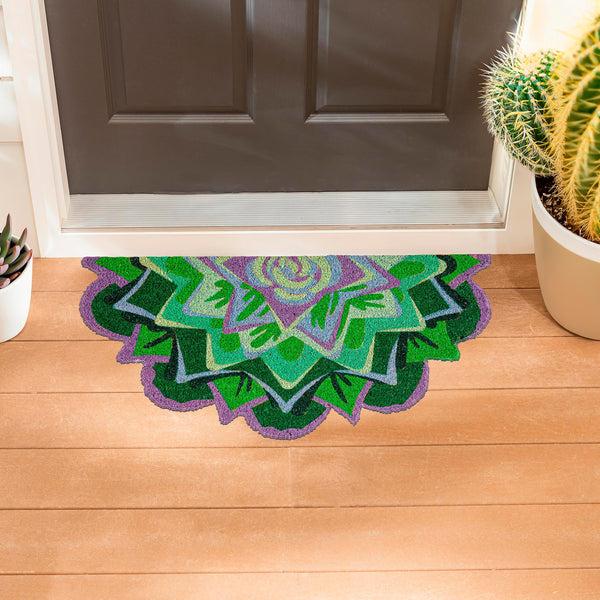 plow & hearth Succulent Shaped Coir Mat