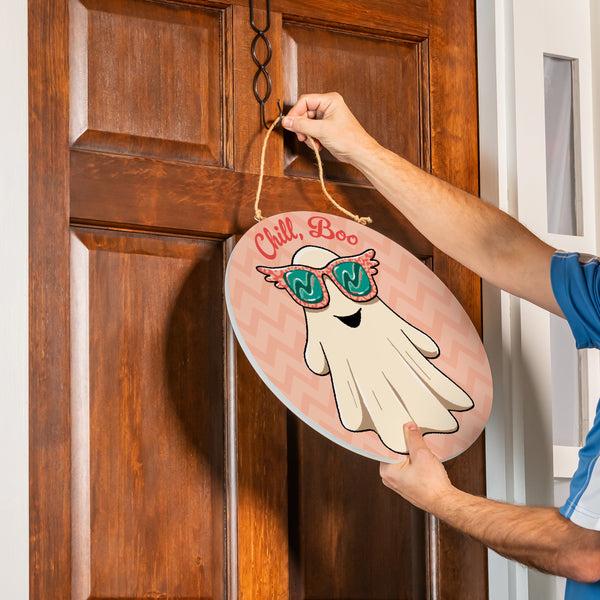 Plow & Hearth Summerween Chill Boo 18" Door Décor