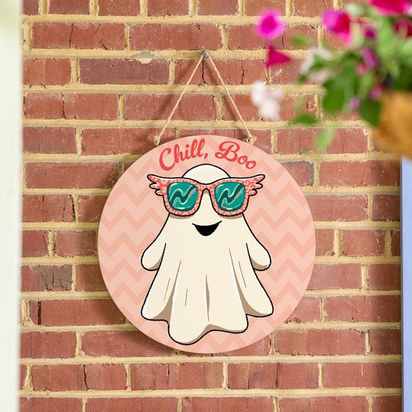 Plow & Hearth Summerween Chill Boo 18" Door Décor