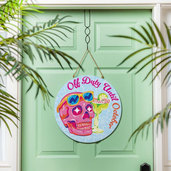 plow & hearth Summerween Off Duty 18" Door Décor