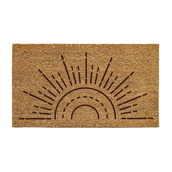 plow & hearth Sun Ray Natural Coir Mat 30"L x 18"H