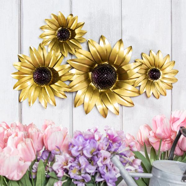 plow & hearth Sunflower Metal Wall Décor