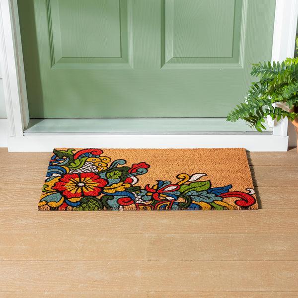 plow & hearth Talavera Inspired Coir Mat