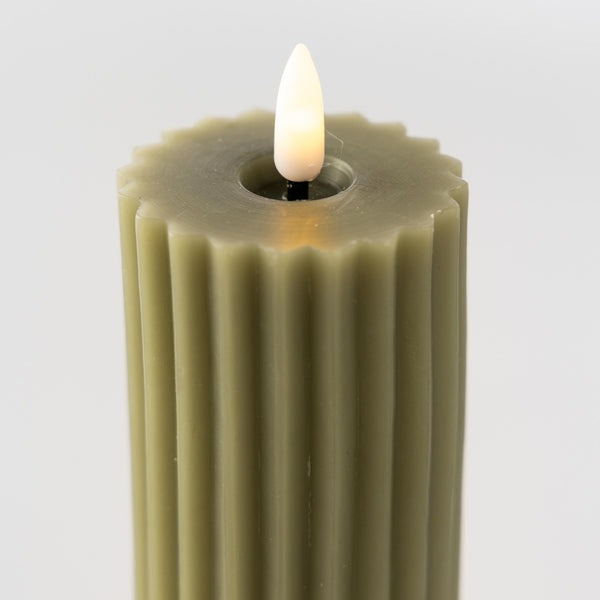 Plow & Hearth Tall LED Carved Candle