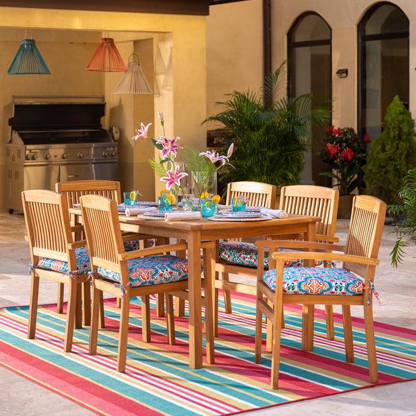 plow & hearth Teak Dining Set 7-Piece Set