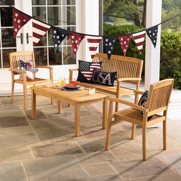 Plow & Hearth Teak Seating Set 4-Piece