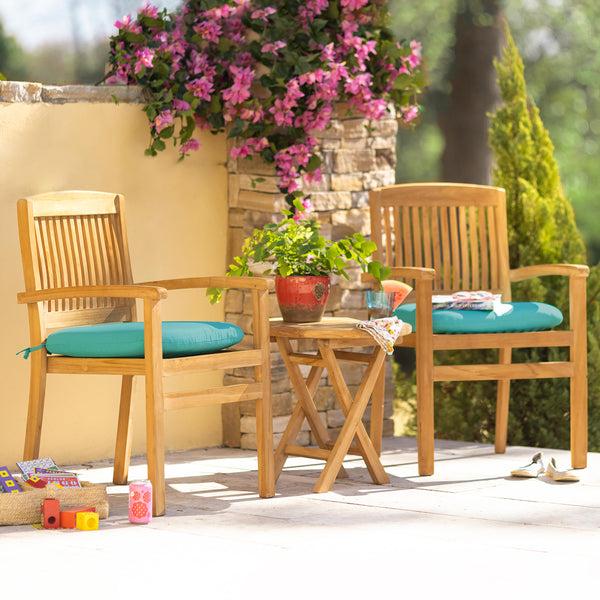 plow & hearth Teak Wood Chairs Set of 2