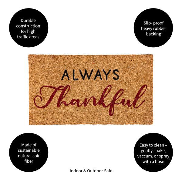 Plow & Hearth Thankful Coir Mat