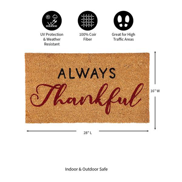 Plow & Hearth Thankful Coir Mat