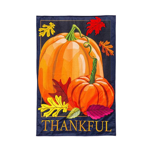 Plow & Hearth Thankful Pumpkins Estate Flag