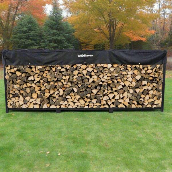plow & hearth The Woodhaven 12ft Firewood Rack
