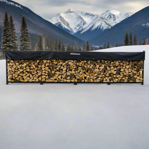 Plow & Hearth The Woodhaven 16ft Firewood Rack