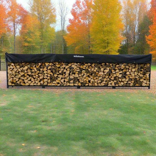 plow & hearth The Woodhaven 16ft Firewood Rack