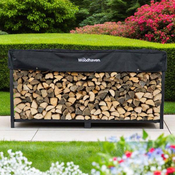 plow & hearth The Woodhaven 8ft Firewood Rack