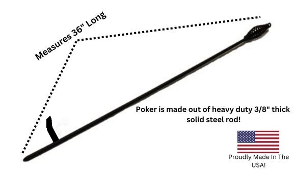 Plow & Hearth The Woodhaven Heavy Duty Poker