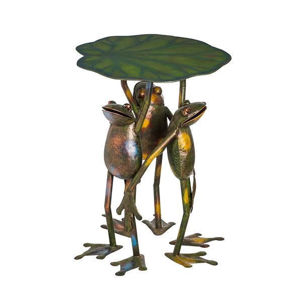 plow & hearth Three Frogs Standing Side Table