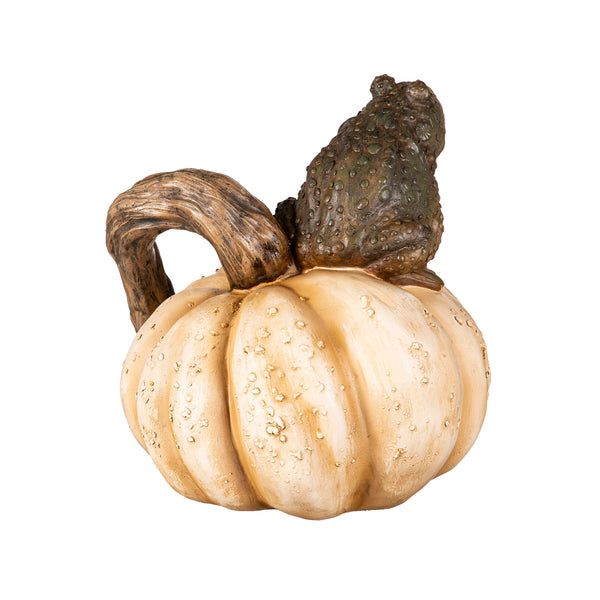 Plow & Hearth Toad On Pumpkin Statue