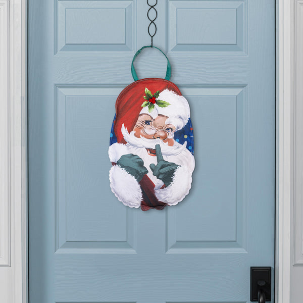 plow & hearth Traditional Santa Portrait Door Décor