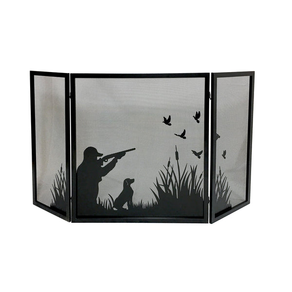plow & hearth Tri-Fold Duck Hunting Firescreen