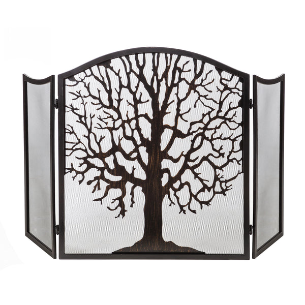 Plow & Hearth Tri Fold Tree Of Life Firescreen