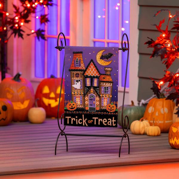 Plow & Hearth Trick Or Sweets Lustre Garden Flag