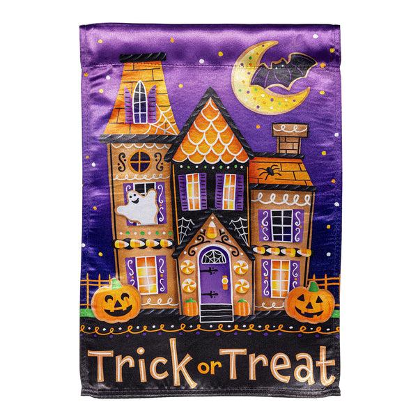 Plow & Hearth Trick Or Sweets Lustre Garden Flag