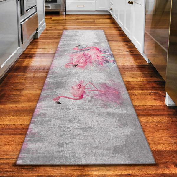 Plow & Hearth Tropical Flamingos Polyester Area Rug