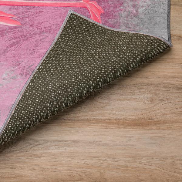 Plow & Hearth Tropical Flamingos Polyester Area Rug