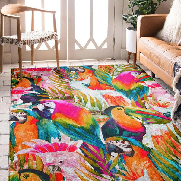 plow & hearth Tropics Confetti Polyester Area Rug