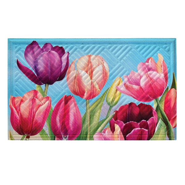 Plow & Hearth Tulip Palooza Embossed Mat