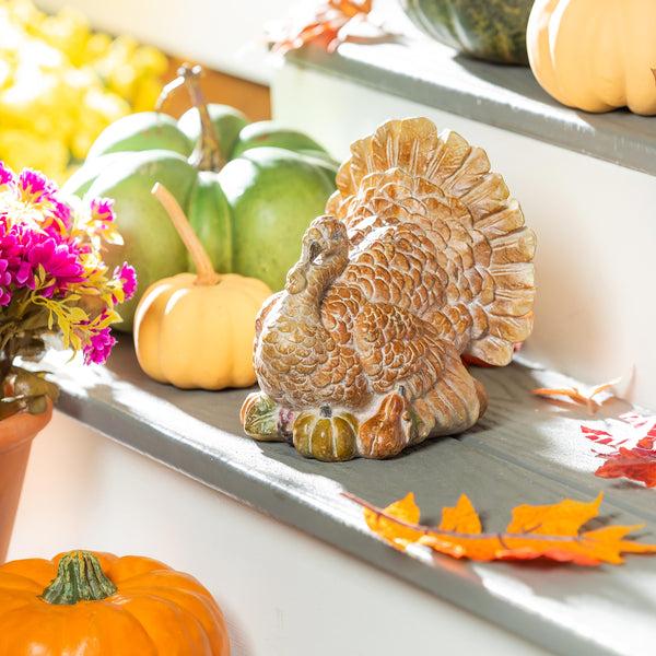 plow & hearth Turkey Statue 7"H