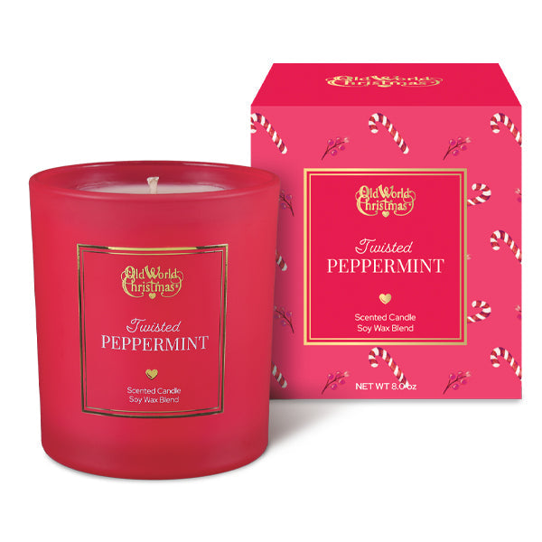 Plow & Hearth Twisted Peppermint Candle