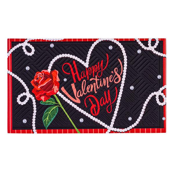 plow & hearth Valentine's Day Pearls Embossed Mat