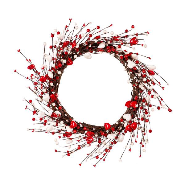 Plow & Hearth Valentine's Day Wreath Hearts 20"H