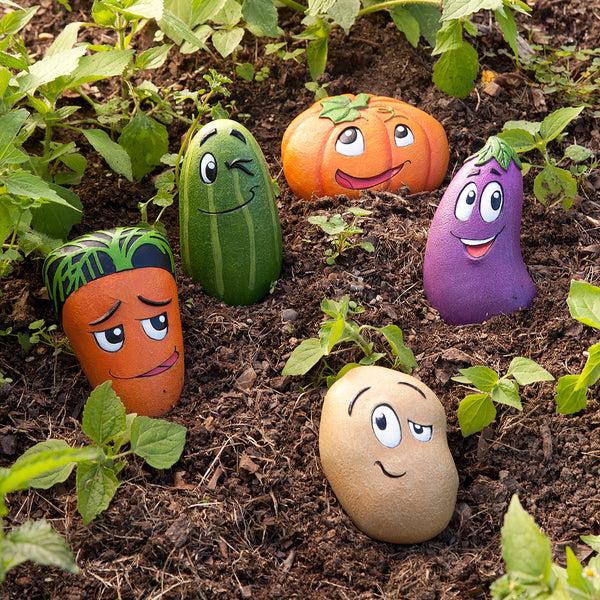 plow & hearth Veggie Stones Set of 5