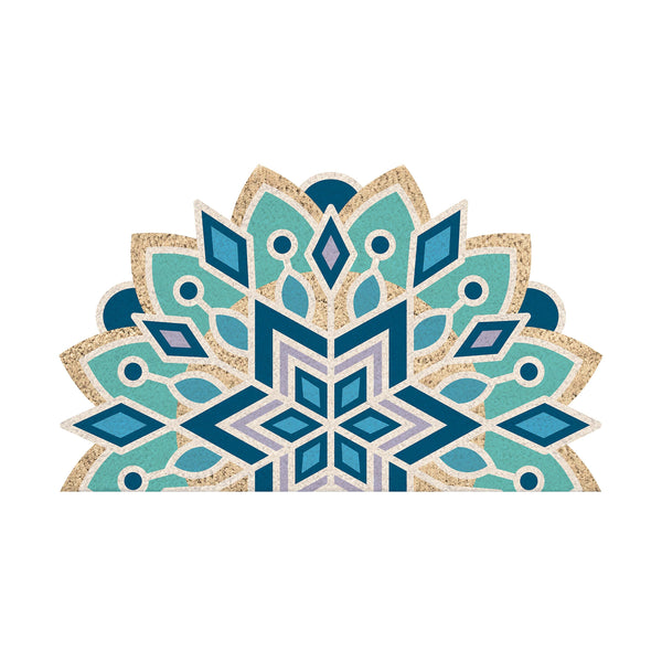 Plow & Hearth Vibrant Snowflake Shaped Coir Mat