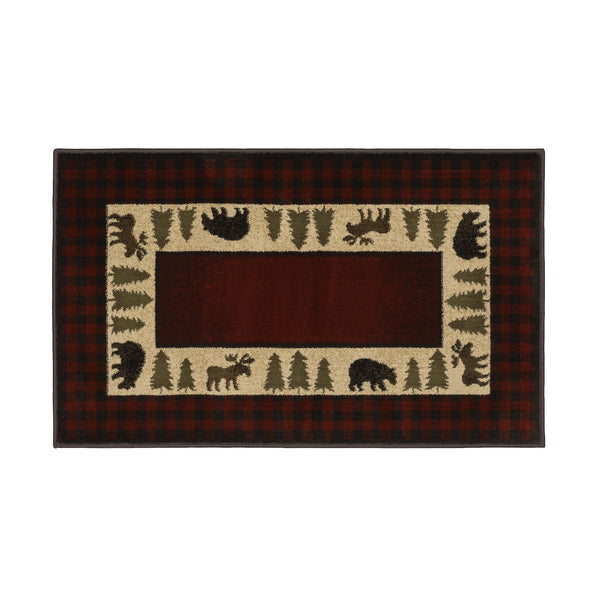 plow & hearth Vista Bear and Moose Rug 30" x 50"