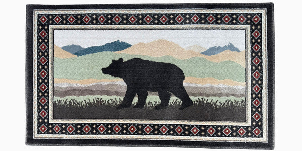 plow & hearth Vista Curious Bear Rug 30"x 50"